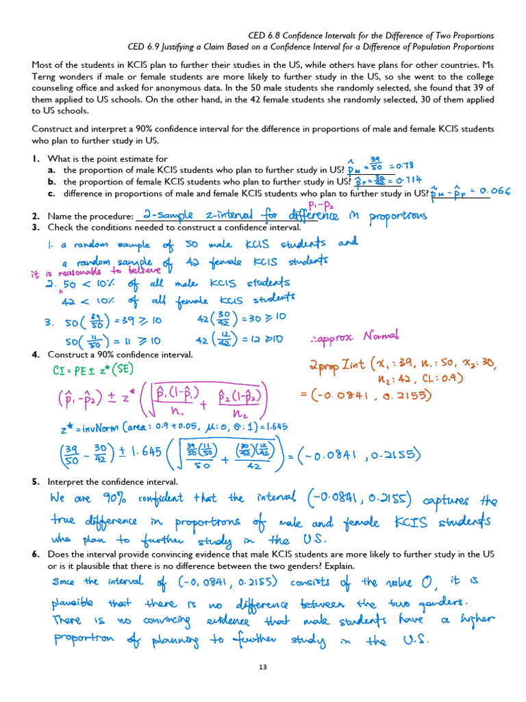 Confidence Intervals for Proportions and Means | PDF | Statistics ...