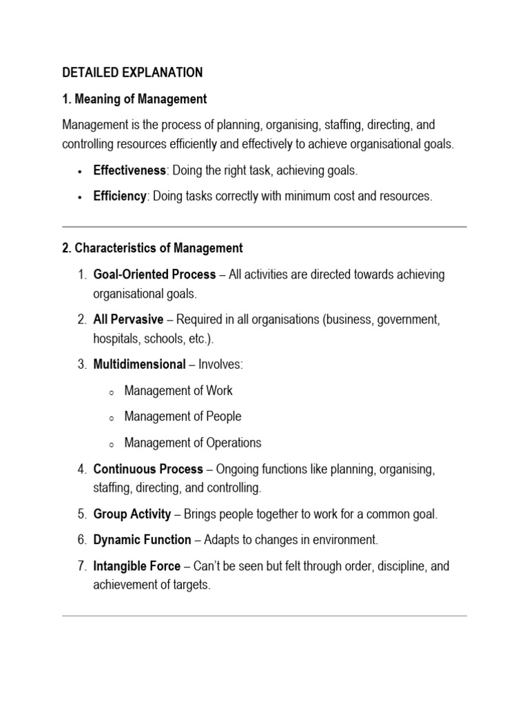 Understanding Management Principles and Functions | PDF | Planning ...