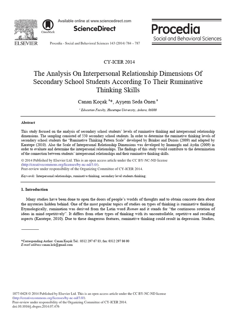 The Analysis On Interpersonal Relationship Dimensi | PDF | Empathy ...