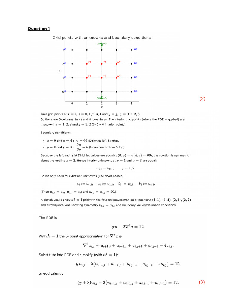 SOR and ADI Method Grid Calculations | PDF