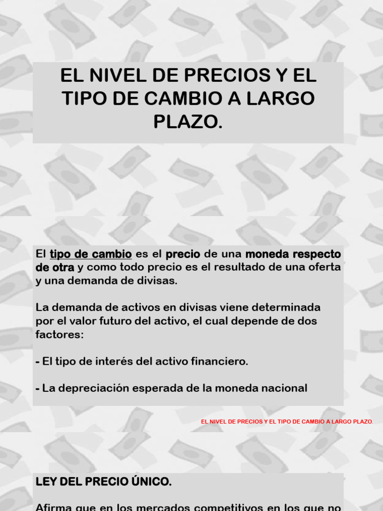 Precios y Tipo de Cambio a Largo Plazo | PDF | Paridad del poder ...
