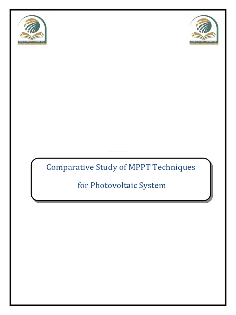 MPPT Techniques for PV Systems Analysis | PDF | Electromagnetic ...