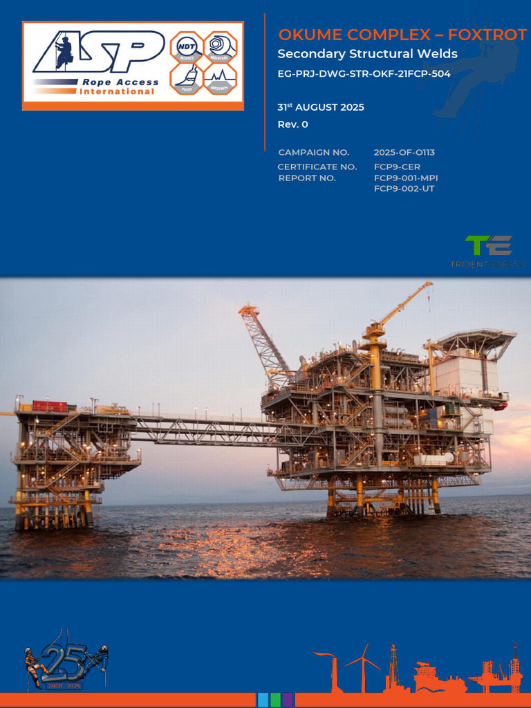 OF-FCP9-2025-MPI-UT Rev.0 | PDF | Nondestructive Testing | Welding