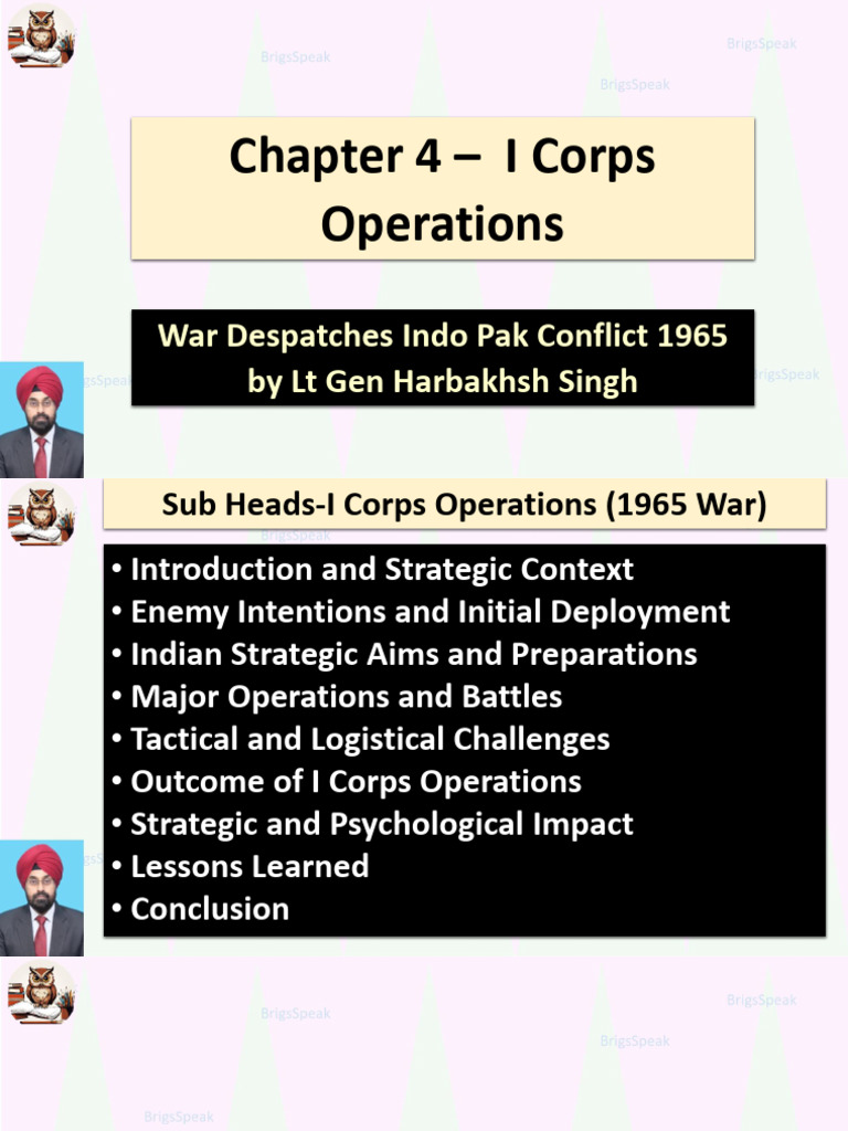 I Corps Operations in 1965 Indo-Pak War | PDF | Armoured Warfare | Tanks