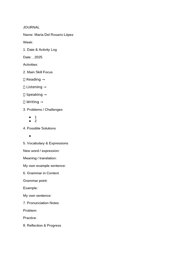 Learning Journal | PDF