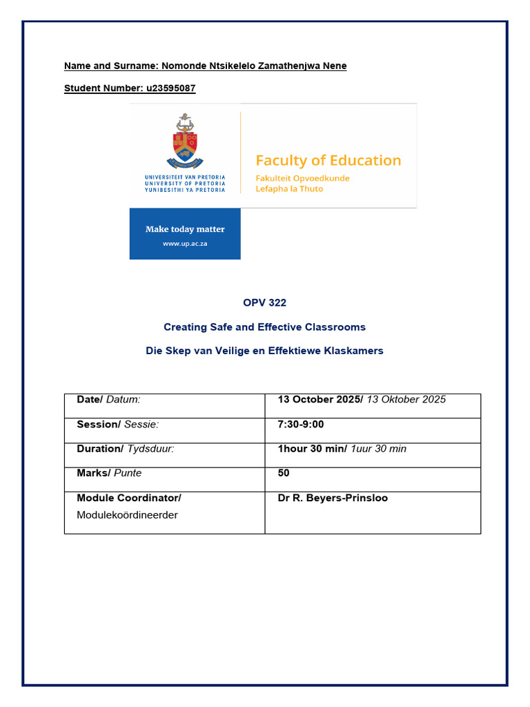 OPV+322 13+October+2025+Question+Paper FINAL+09 2025+3 | PDF | Teachers ...