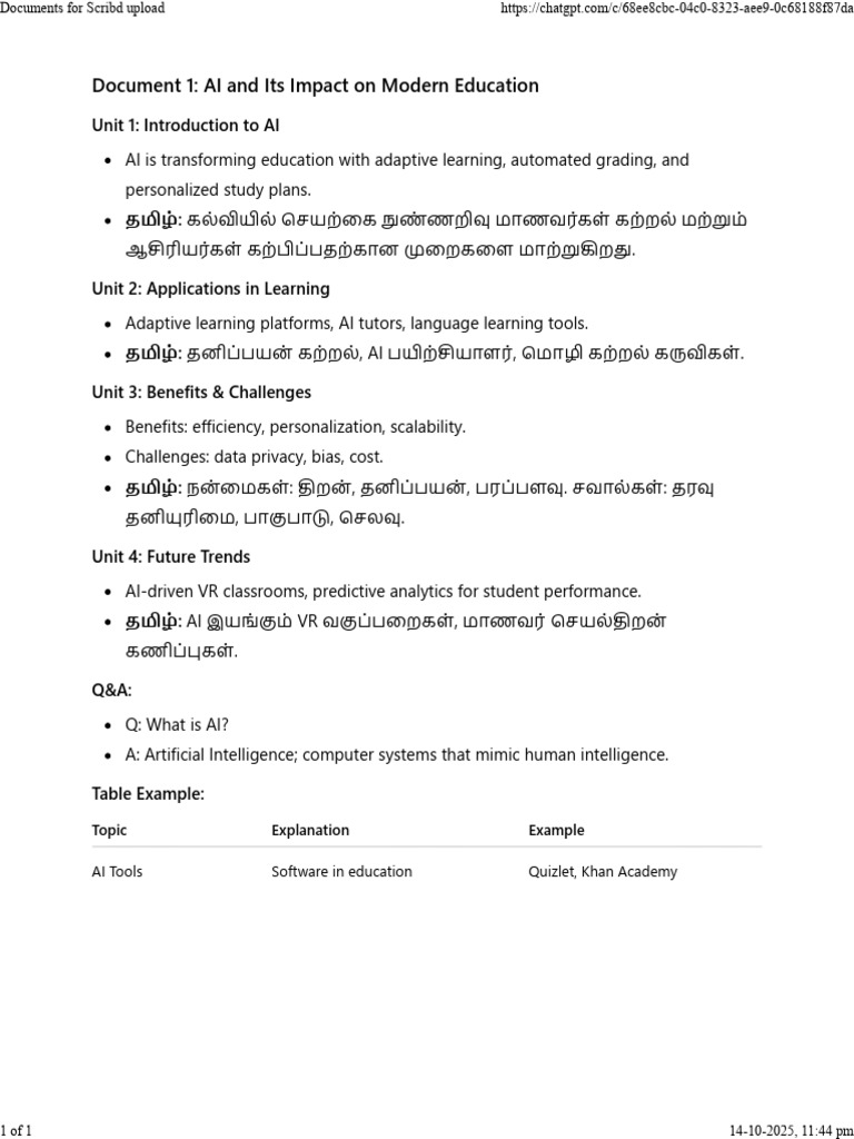 Ai Education Notes | PDF