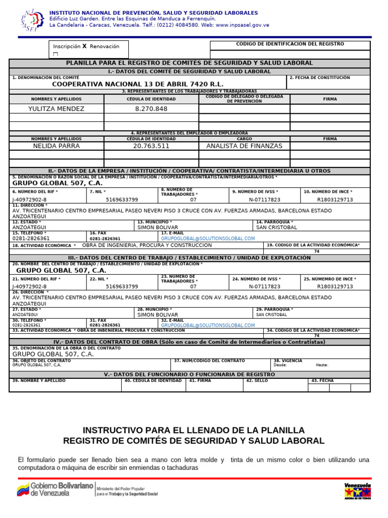 0 - 01 - Formulario Planilla para El Registro | PDF | Derecho laboral ...