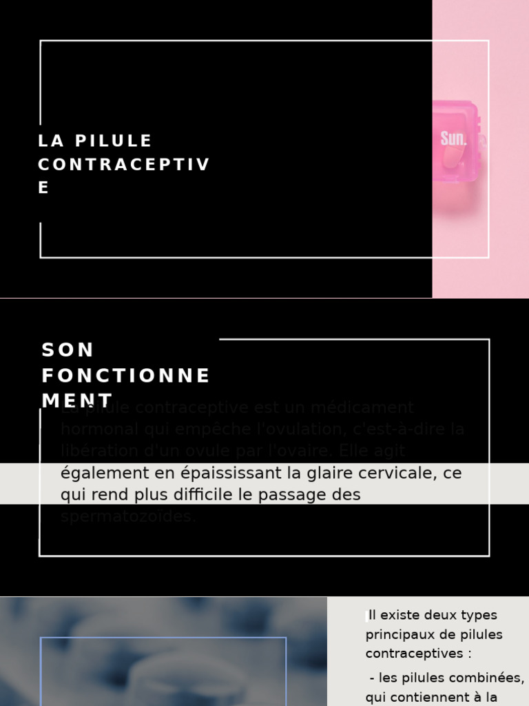 Fonctionnement et types de pilules contraceptives | PDF