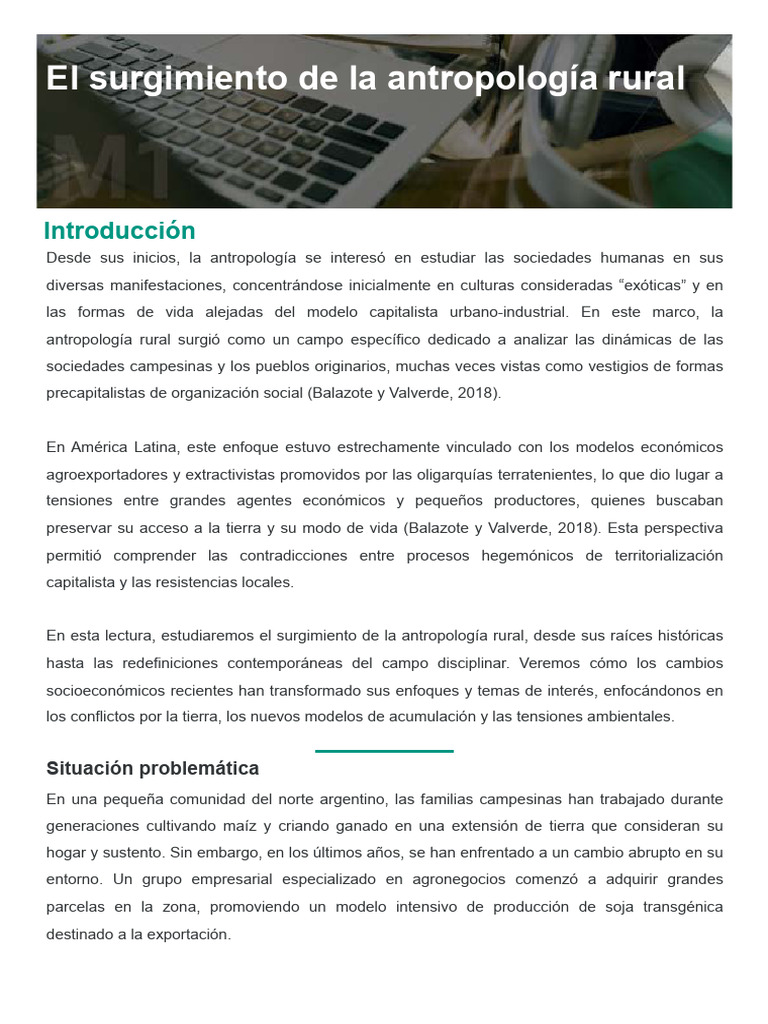 Antropología Rural: Conflictos y Modernización | PDF | Agricultura ...