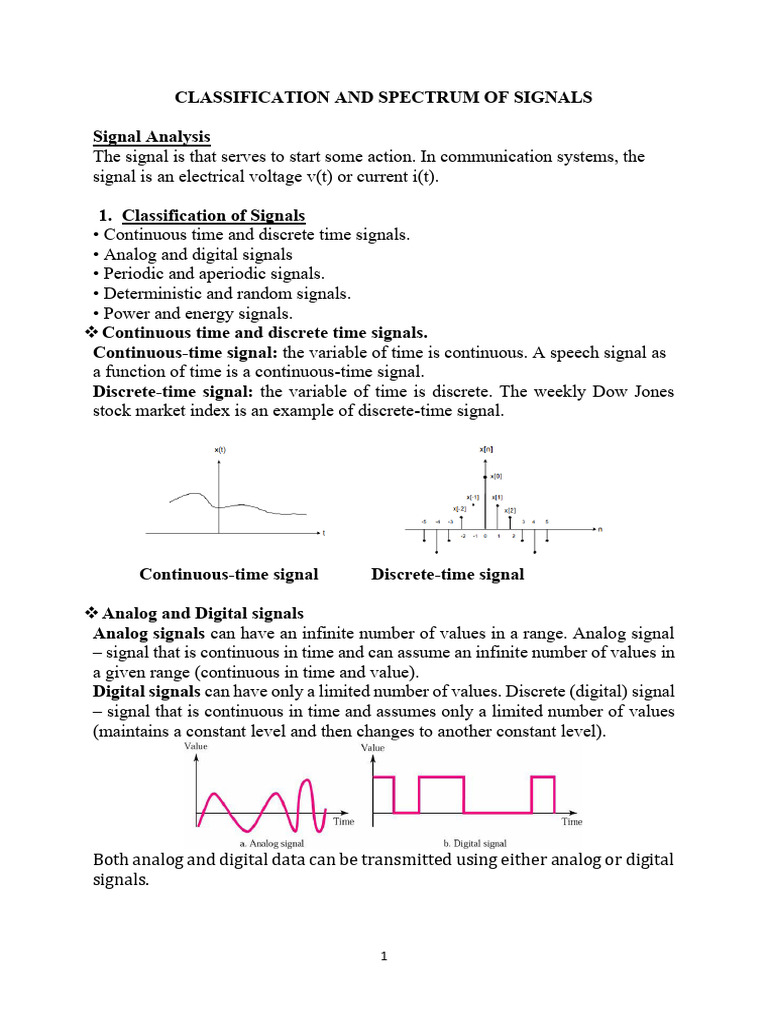 Signal Classification and Spectrum Analysis | PDF | Spectral Density ...