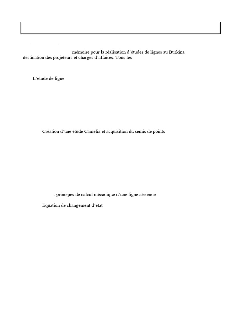 Aide-mémoire CAMELIA pour études de lignes | PDF | Imprimante ...