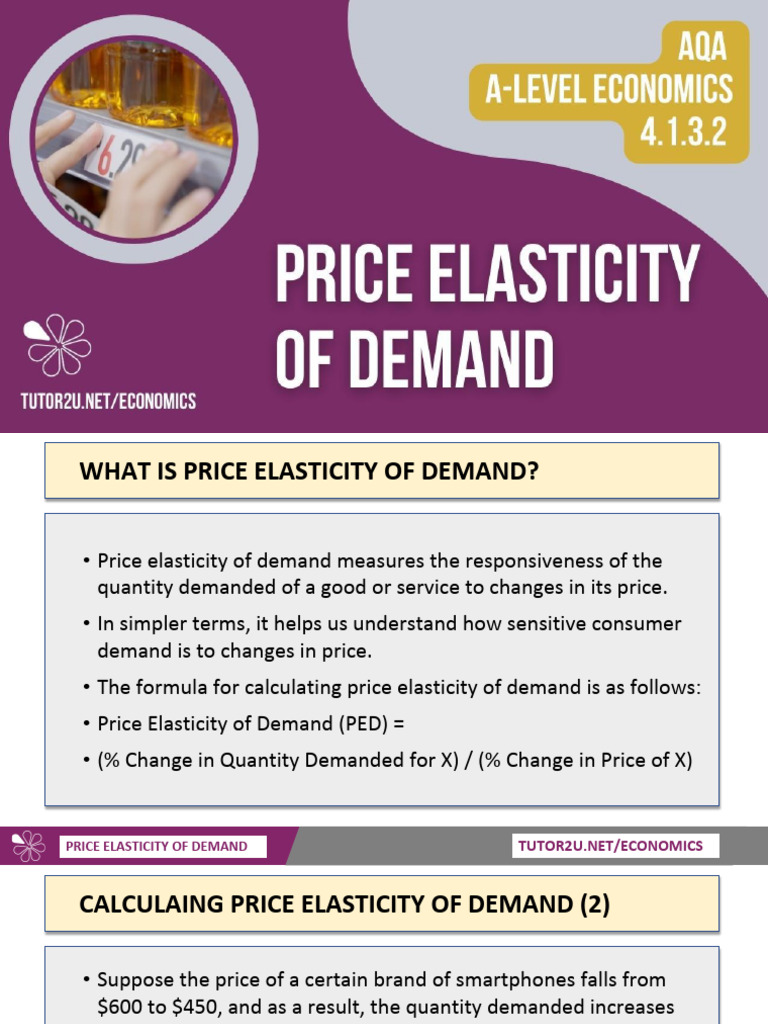 Price Elasticity of Demand | PDF | Elasticity (Economics) | Demand