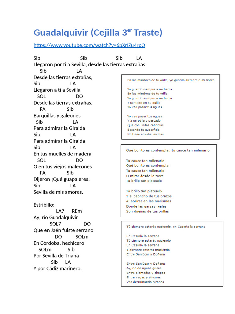 Sevillanas: Letras y Temas Emblemáticos | PDF | Amor | Sevilla