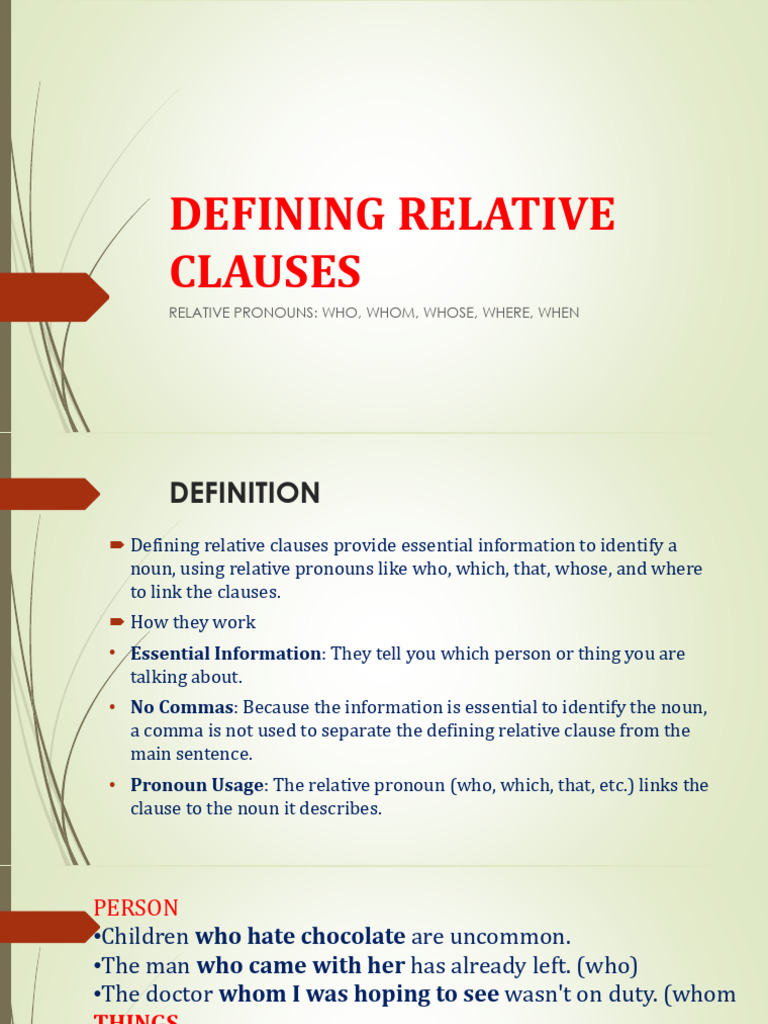Understanding Relative Clauses | PDF | Pronoun | Clause