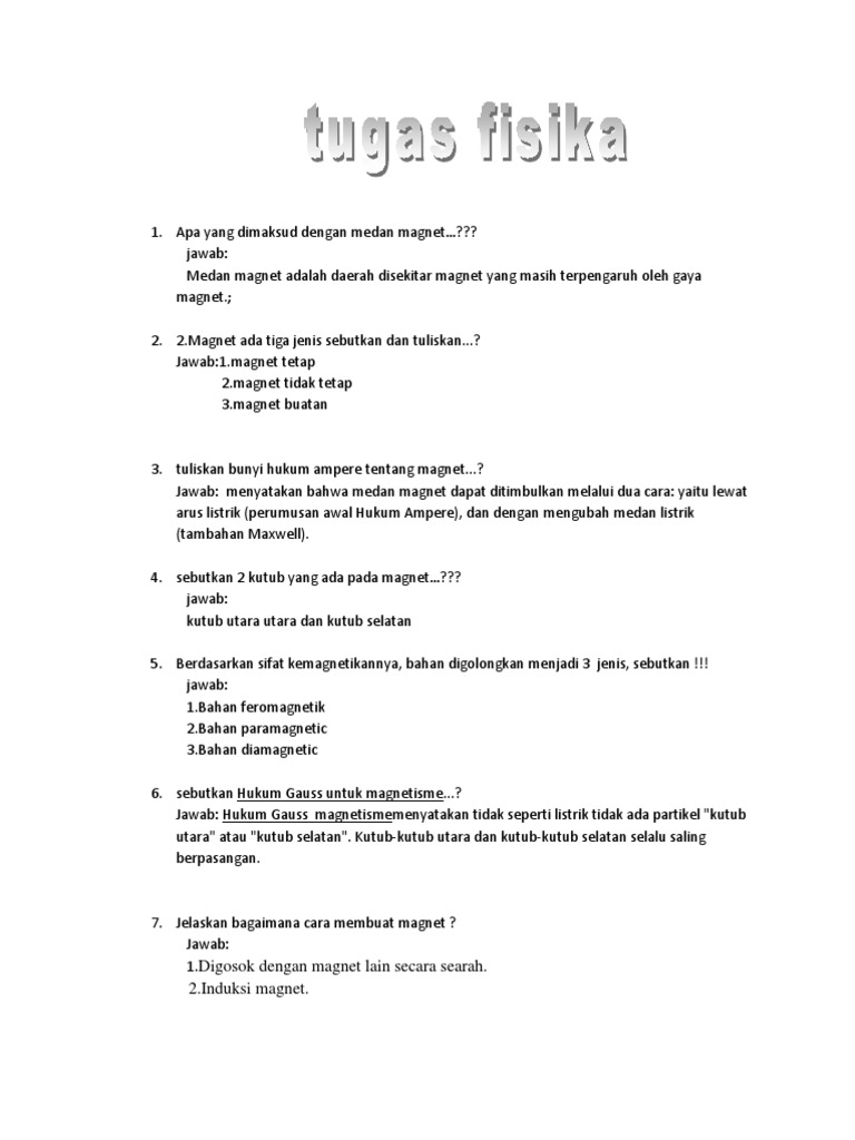 Tugas Mandiri Fisika