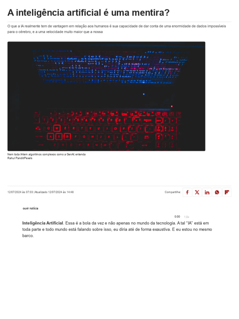A Verdade Sobre a Inteligência Artificial | PDF | Inteligência ...
