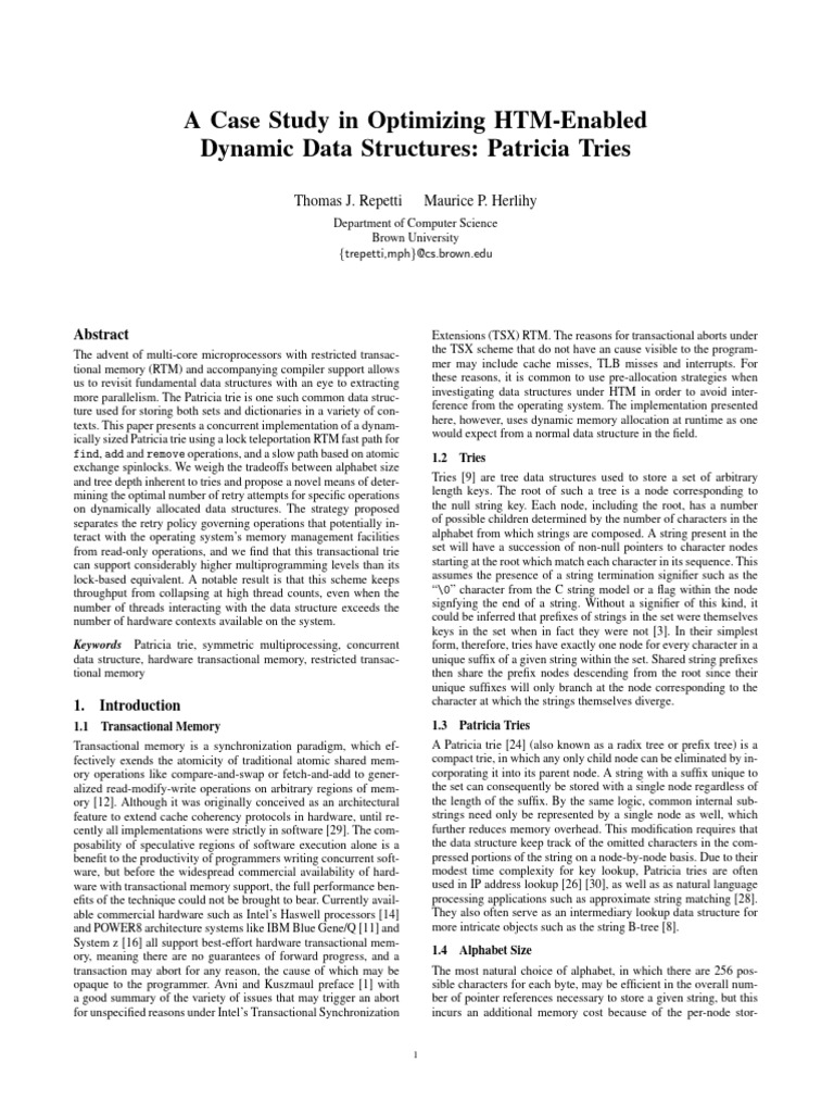 A Case Study in Optimizing HTM-Enabled Dynamic Data Structures ...