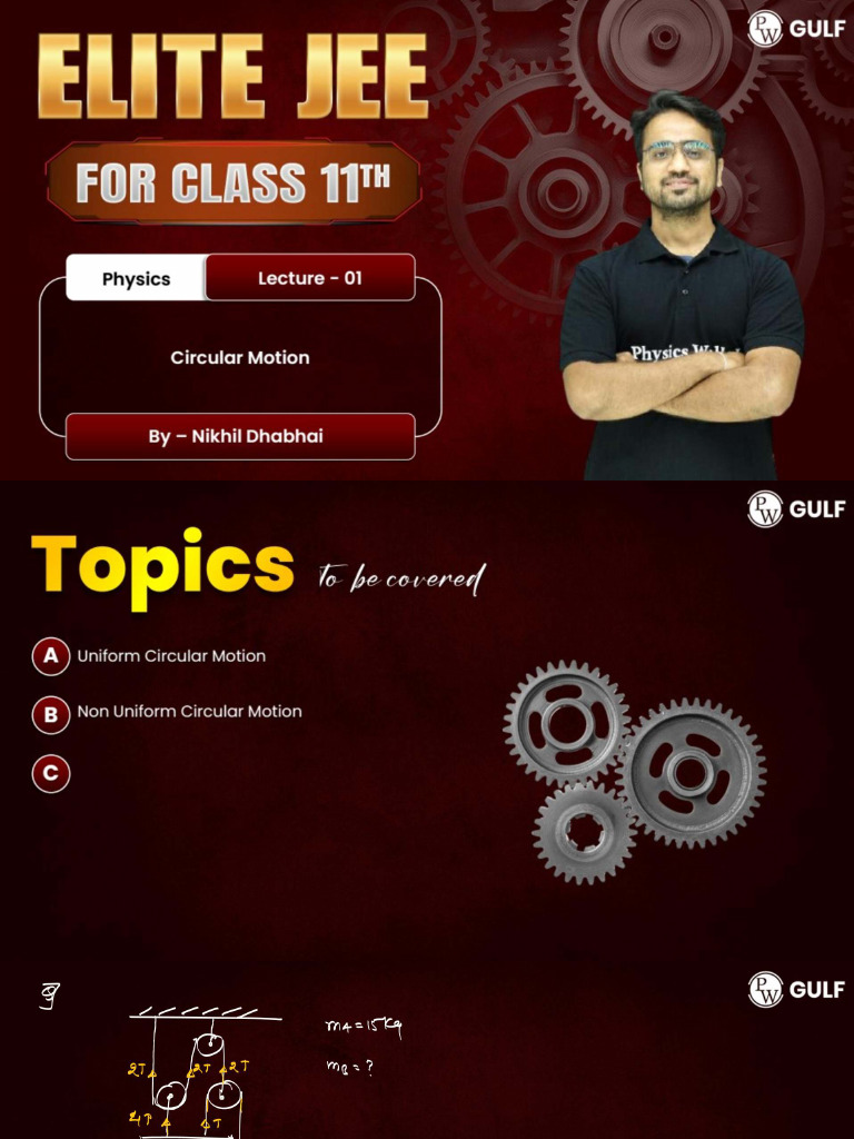 Circular Motion 01 - Class Notes | PDF