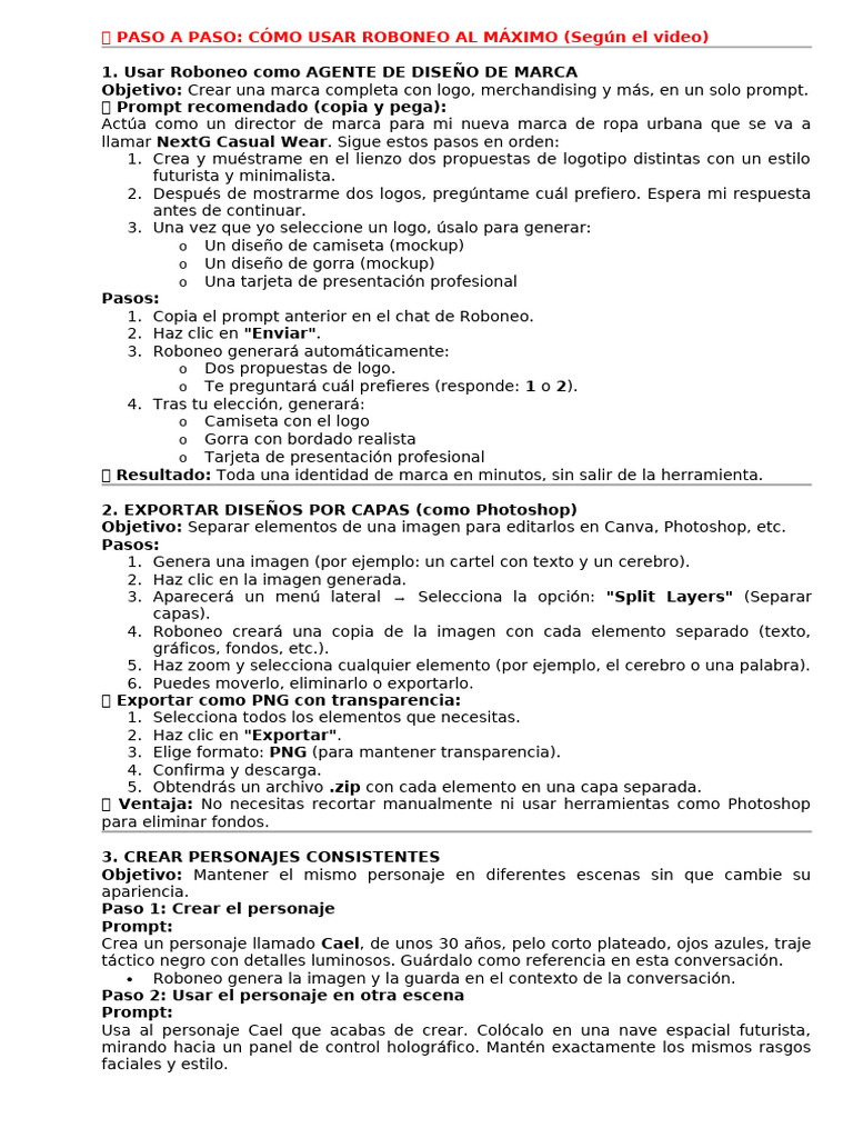 Guía Completa para Usar Roboneo | PDF | Chat en linea