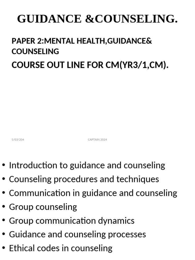 Guidance & Counseling 3.1-1 | PDF | Psychotherapy | Counseling Psychology