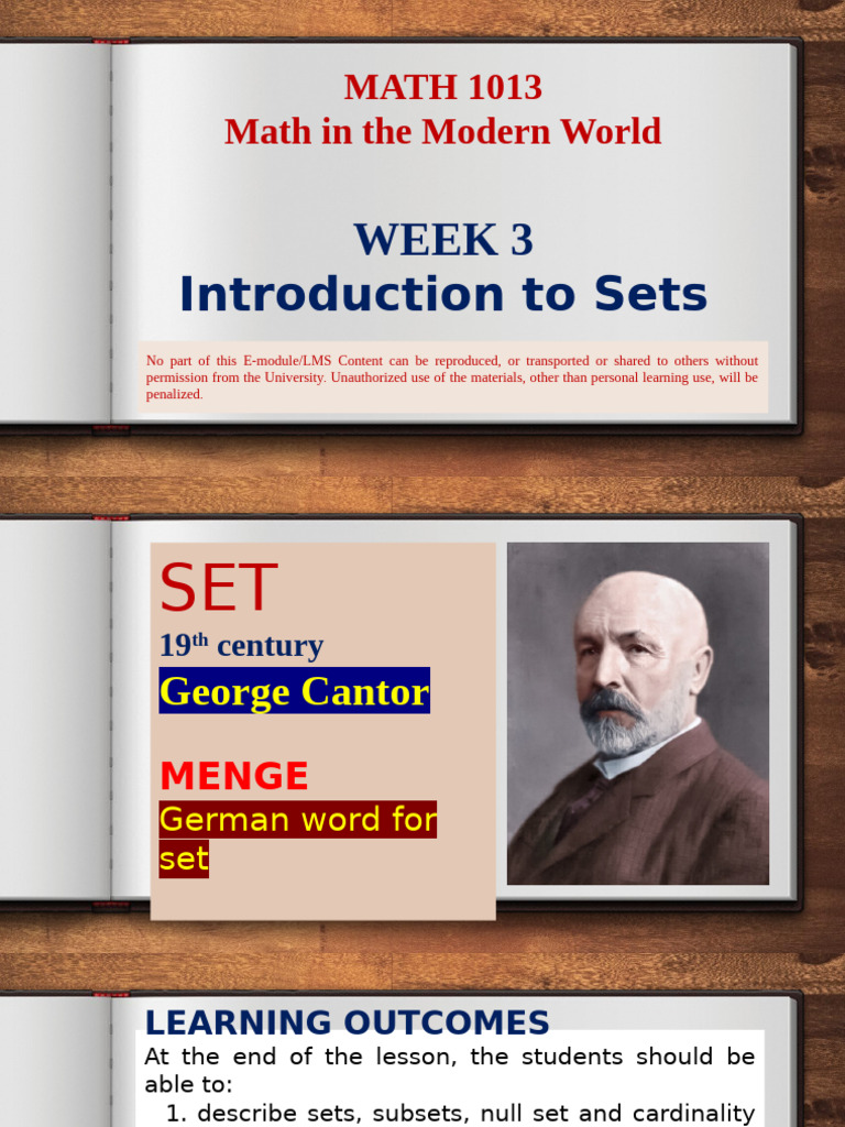 Introduction to Sets in Math 1013 | PDF | Set (Mathematics) | Mathematics