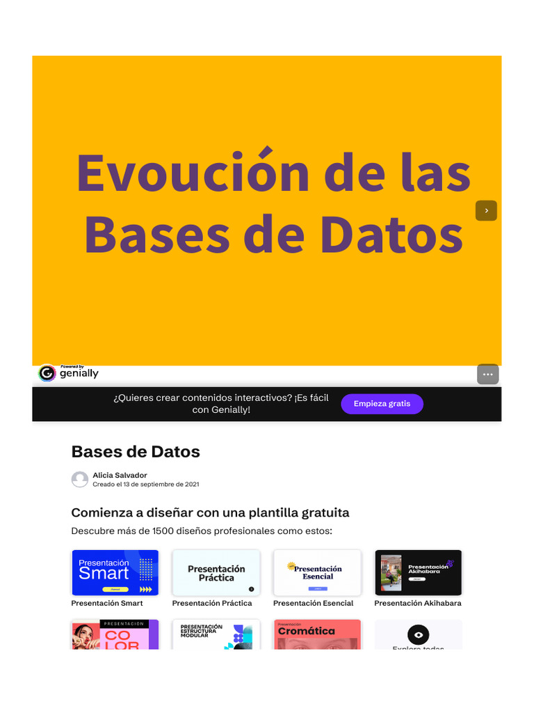 Bases de Datos - Genially 2 | PDF