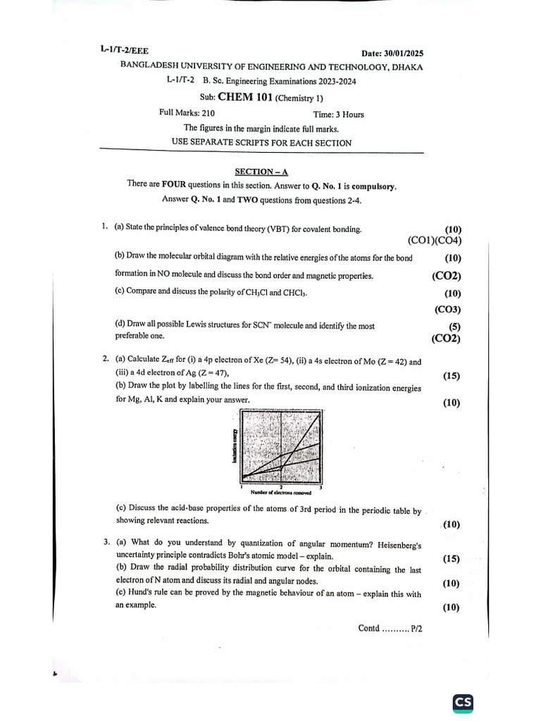 CHEM 101 TF Questions 2010 To 2022 | PDF | Atomic Orbital | Atoms