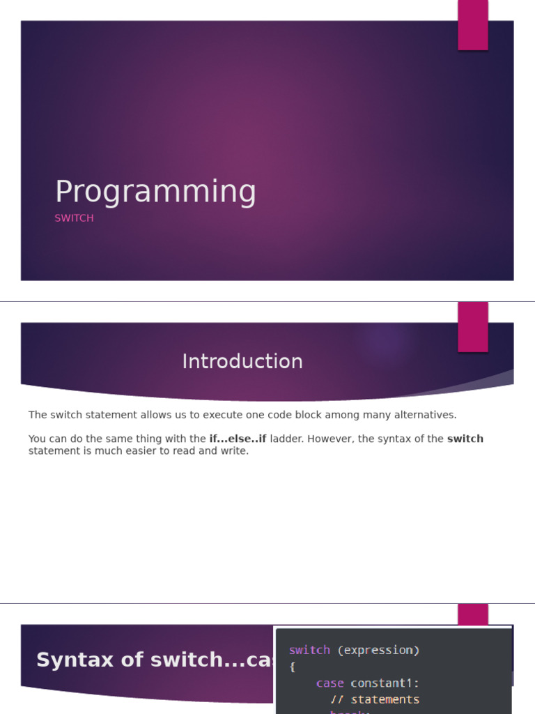 Switch | PDF