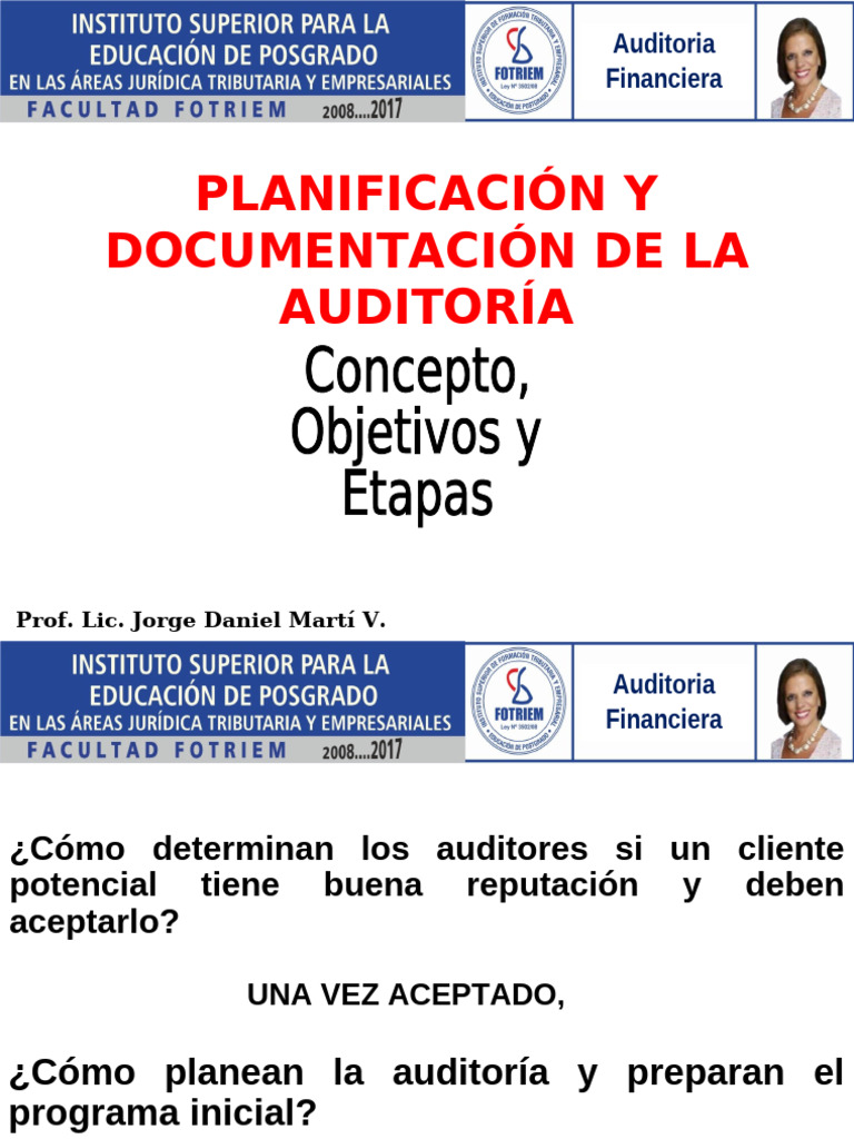 Planificación de Auditoría Financiera | PDF | Auditoría | Contralor