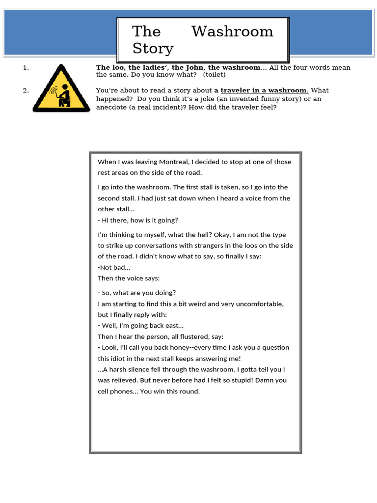 READING - The Washroom | PDF