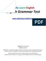 Free English Grammar Test For Download