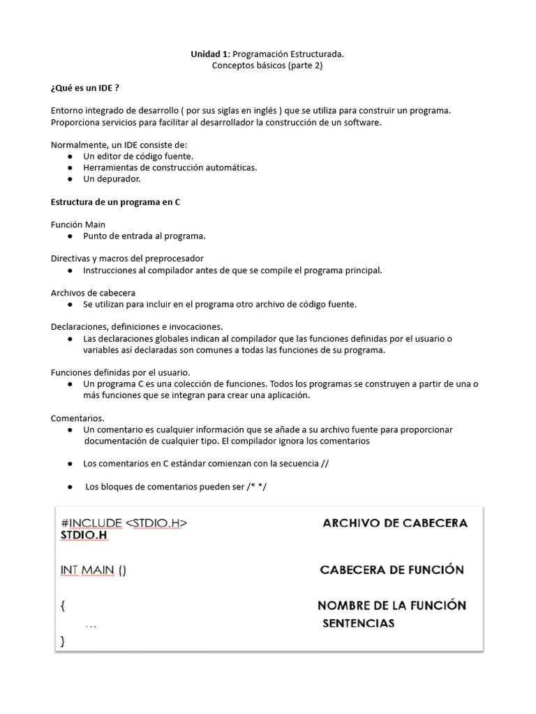 Unidad 1 Parte 2 (Resumen) | PDF | Programa de computadora | Programación