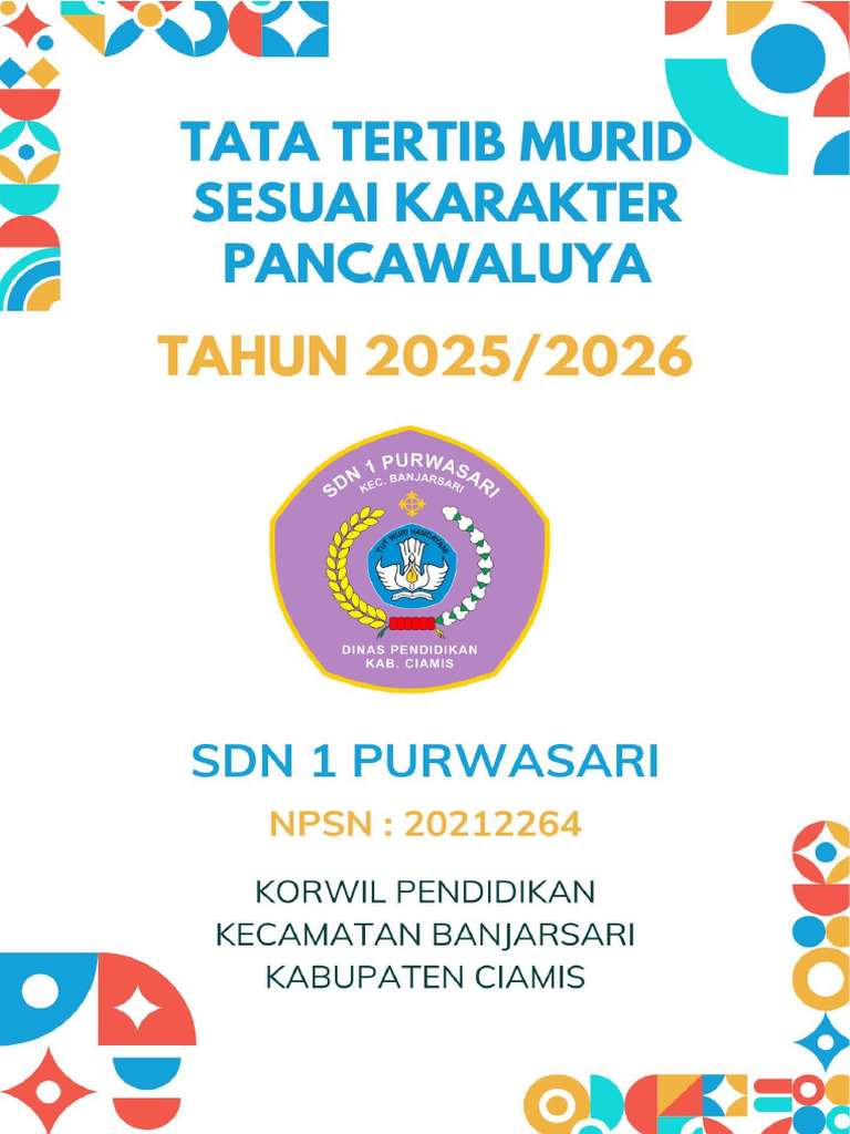 Tata Tertib Pendidikan Karakter Pancawaluya | PDF