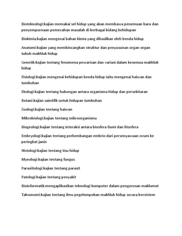 Maksud Bidang Dalam Pembelajaran Biologi Pdf