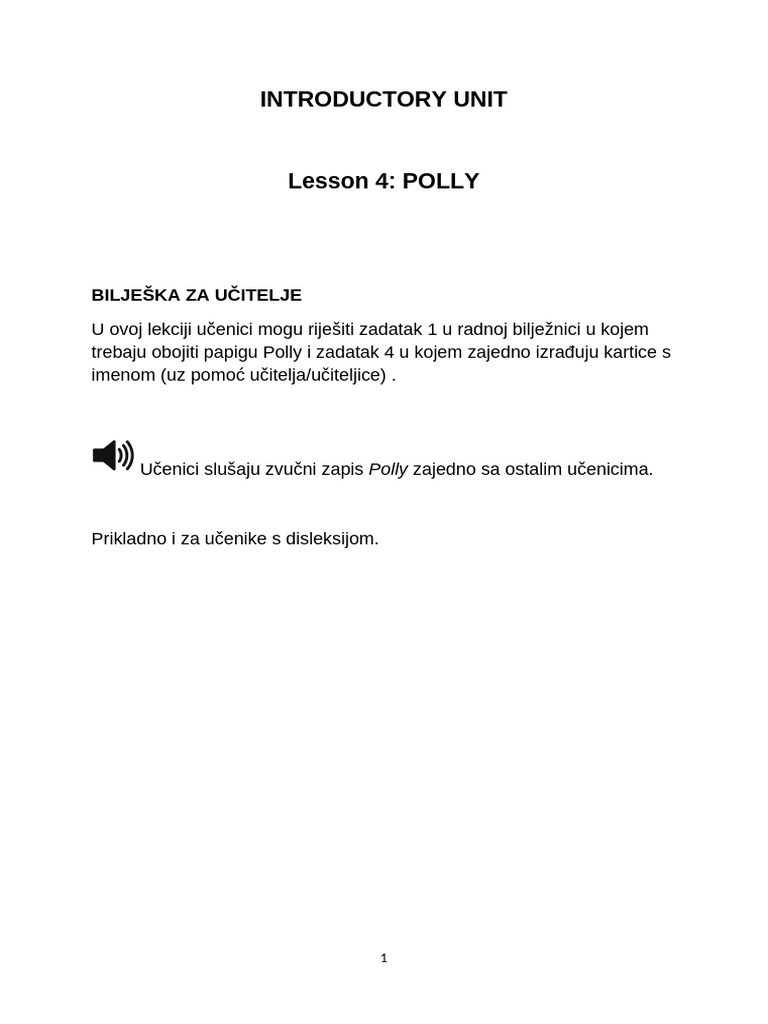 Dip1+Introductory+Unit Lesson+4 Prilagodeni | PDF