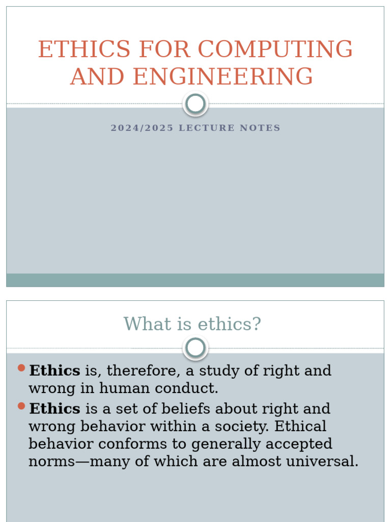Ethics in Computing and Engineering | PDF | Hedonism | Utilitarianism
