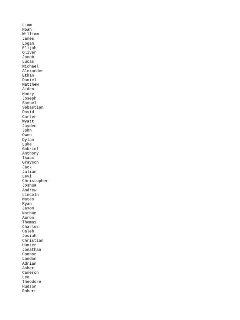 Names 00 | PDF
