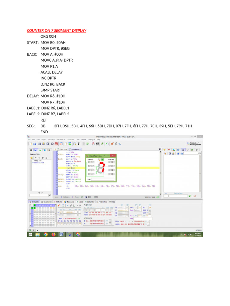 7 Segment Display Counter Code | PDF