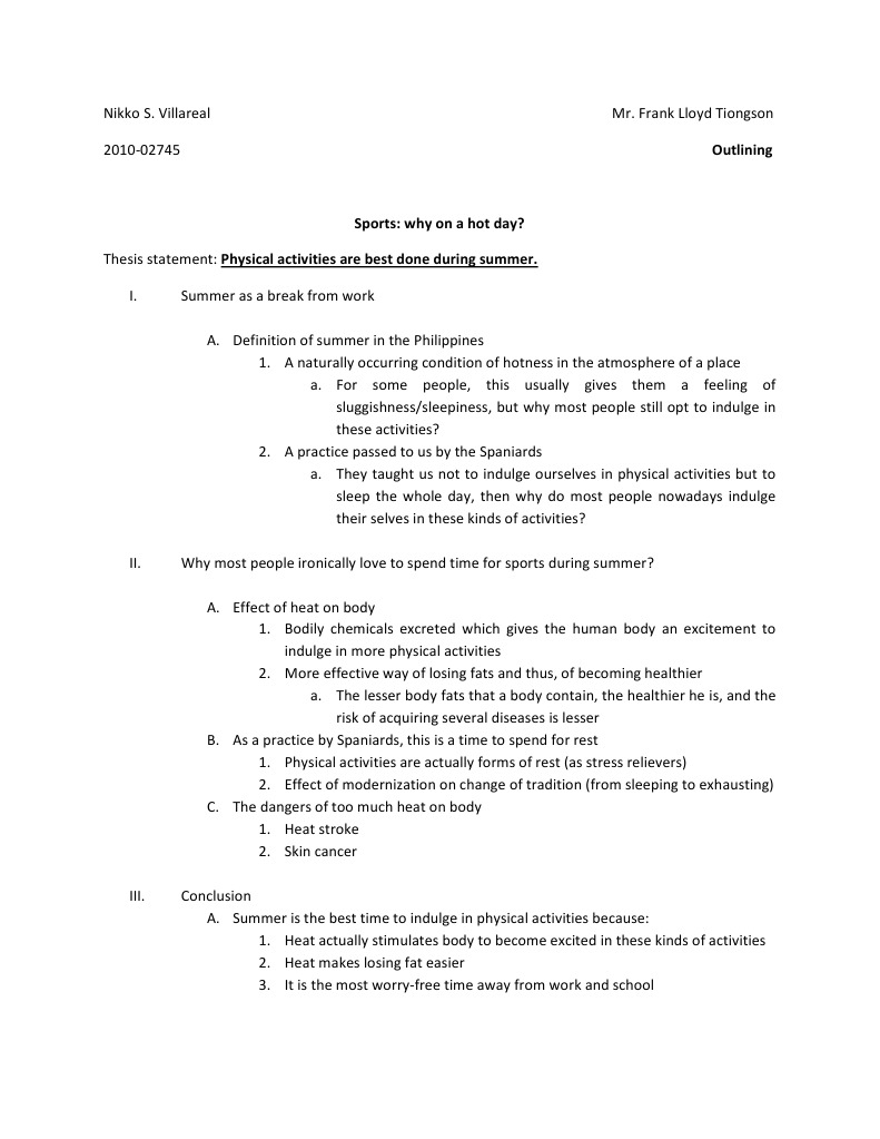 Outlining | PDF