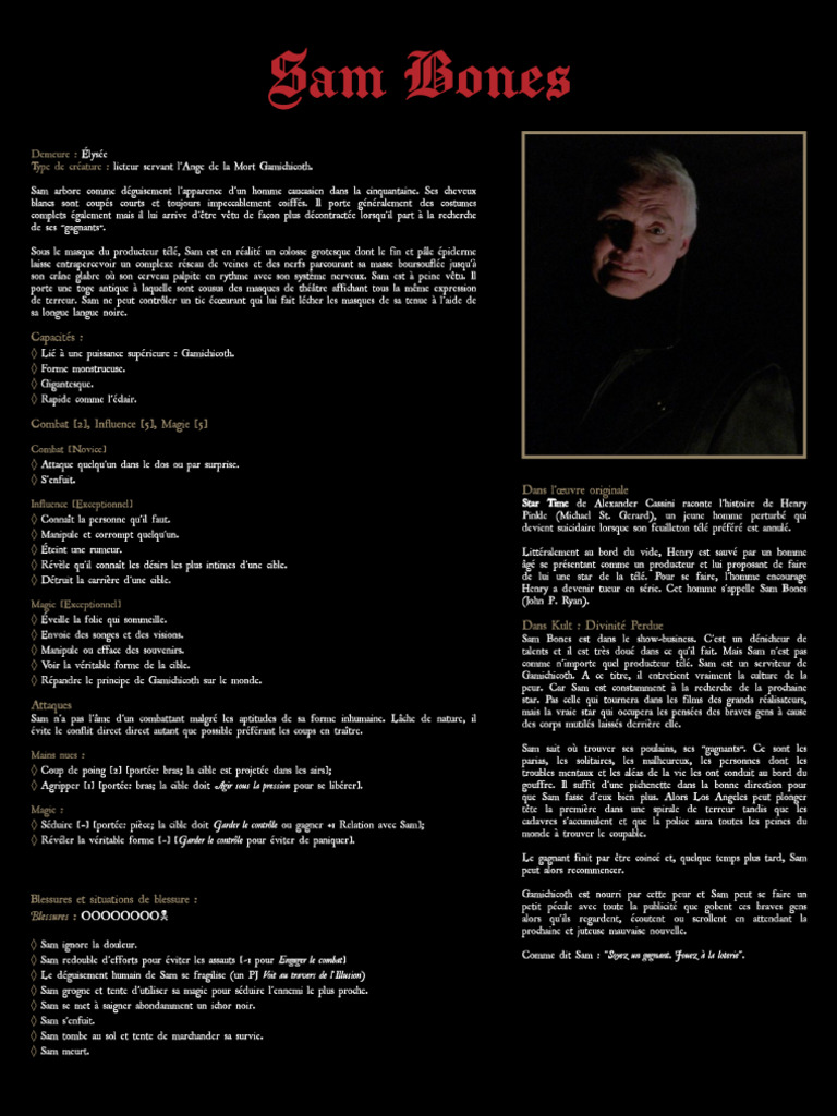 PNJ Sam Bones | PDF