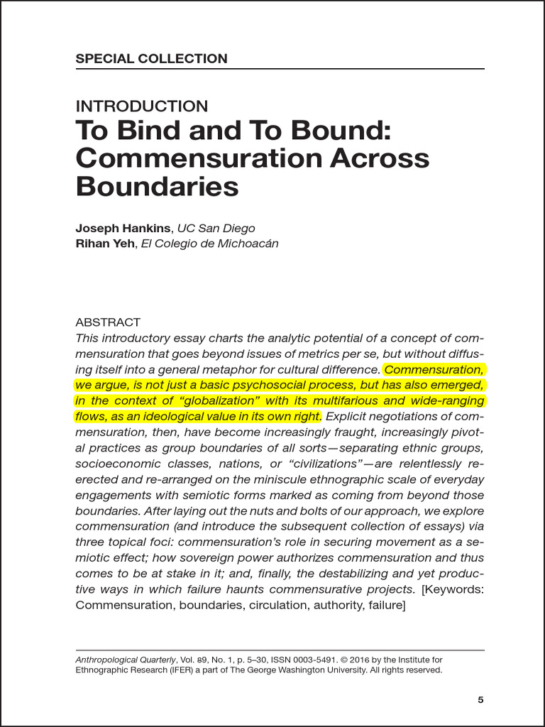Hankins, Yeh - 2016 - To Bind and To Bound Commensuration Across ...