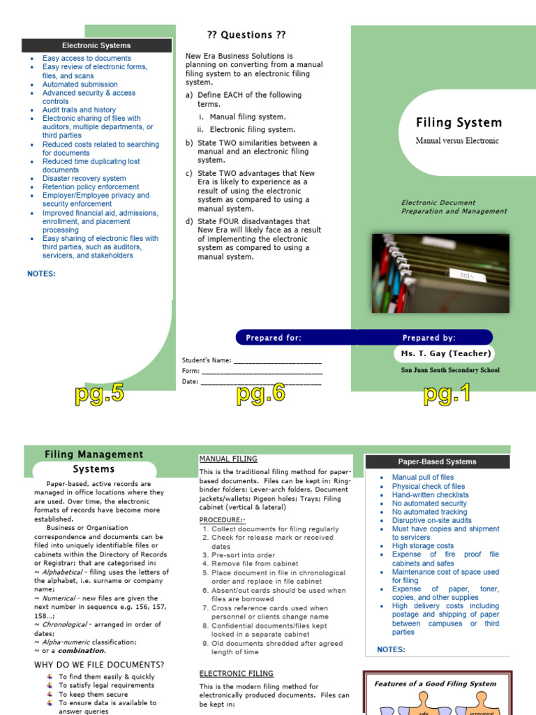 Transitioning to Electronic Filing Systems | PDF | Computer File ...
