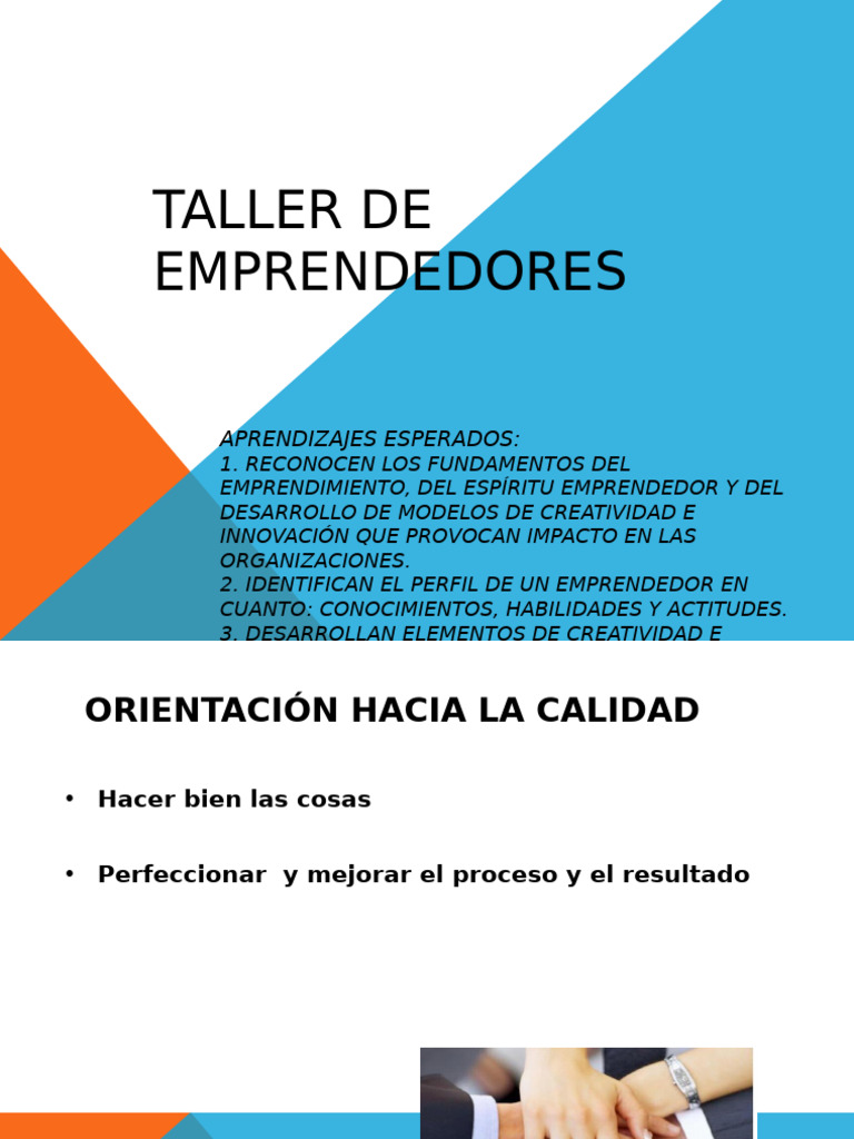 Taller de Emprendedores - U1 | PDF | Iniciativa empresarial | Innovación