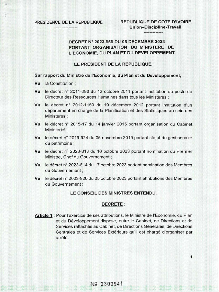Décret MEPD 2023 | PDF