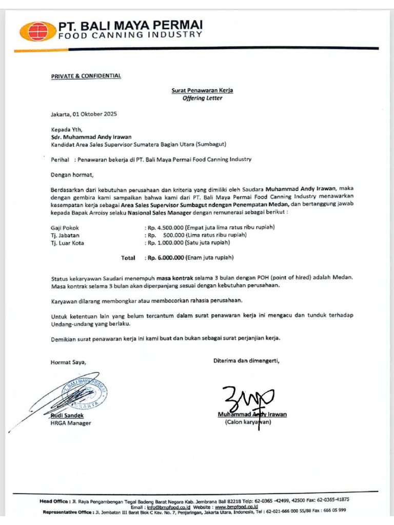 Offering Letter | PDF