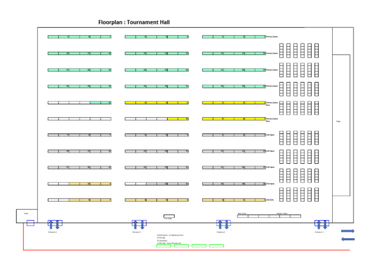 Tournament Hall Floorplan Overview | PDF