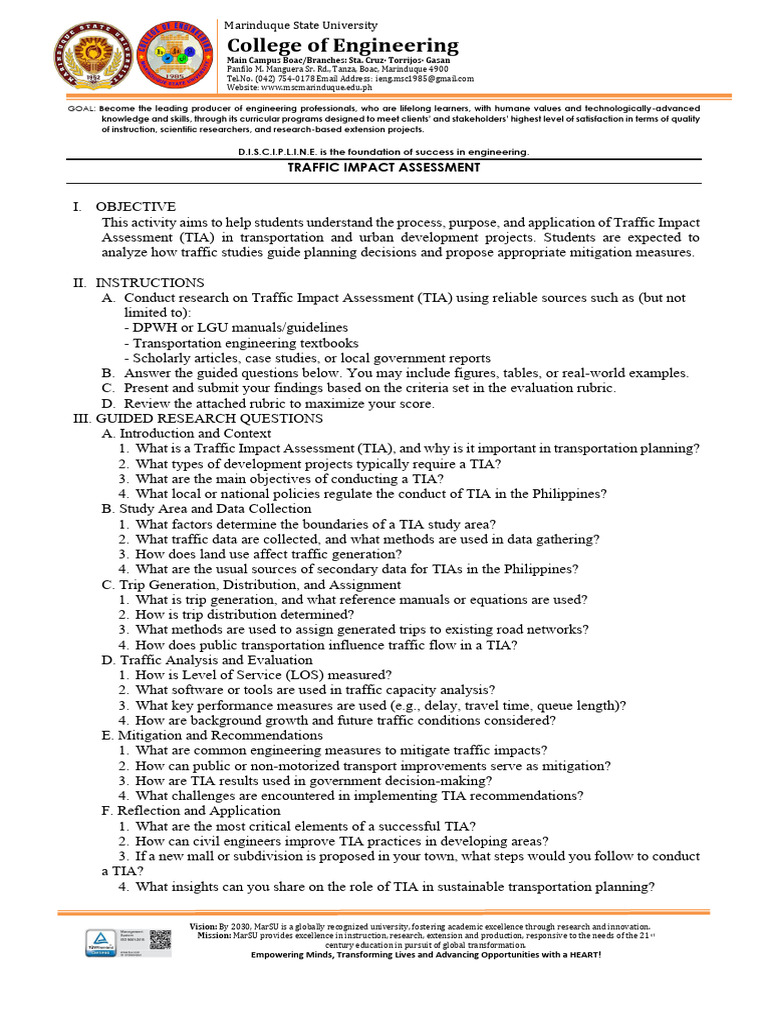 Traffic Impact Assessment Guide | PDF