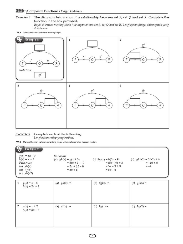 Composite Functions Exercises and Solutions | PDF | Chess Theory ...