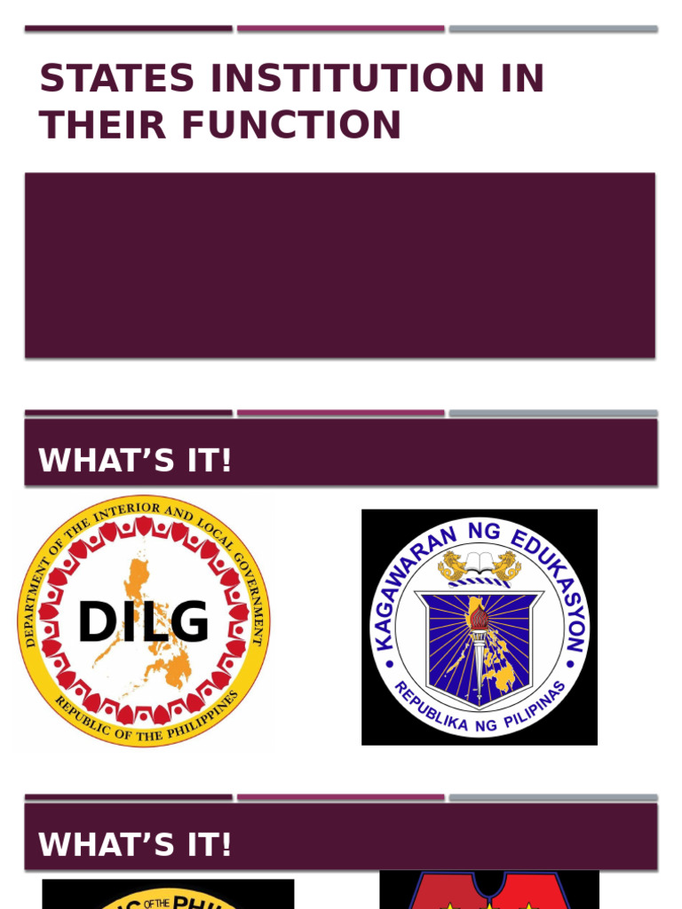 Functions of State Institutions Explained | PDF
